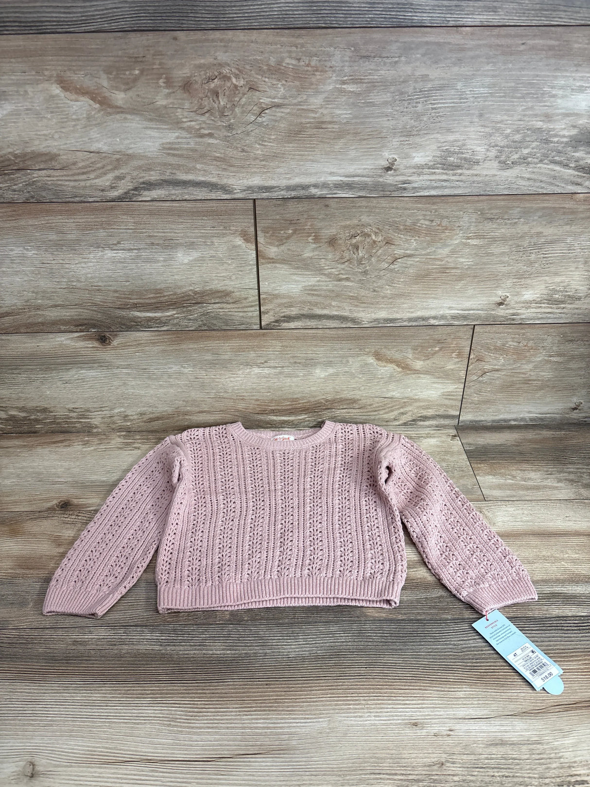 NEW Cat & Jack Knit Sweater Pink sz 4T