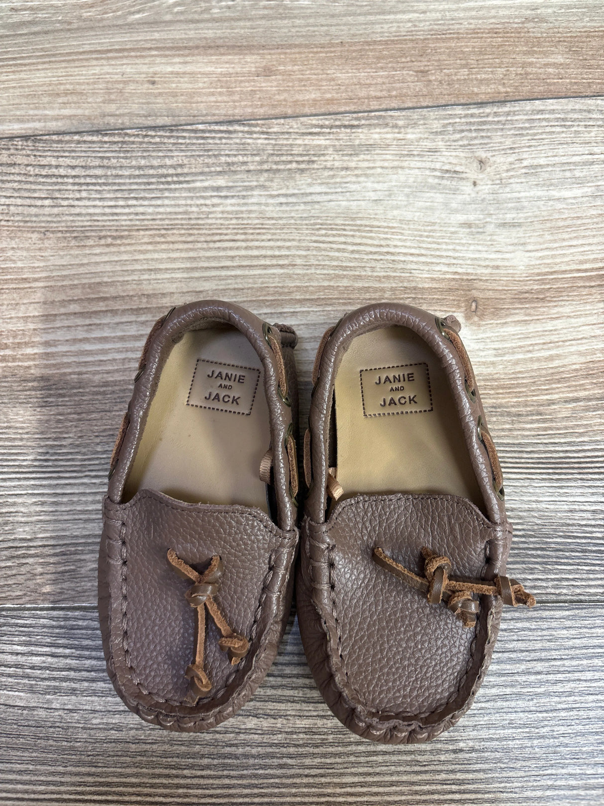 Janie & Jack Leather Driving Shoe Brown sz 5c