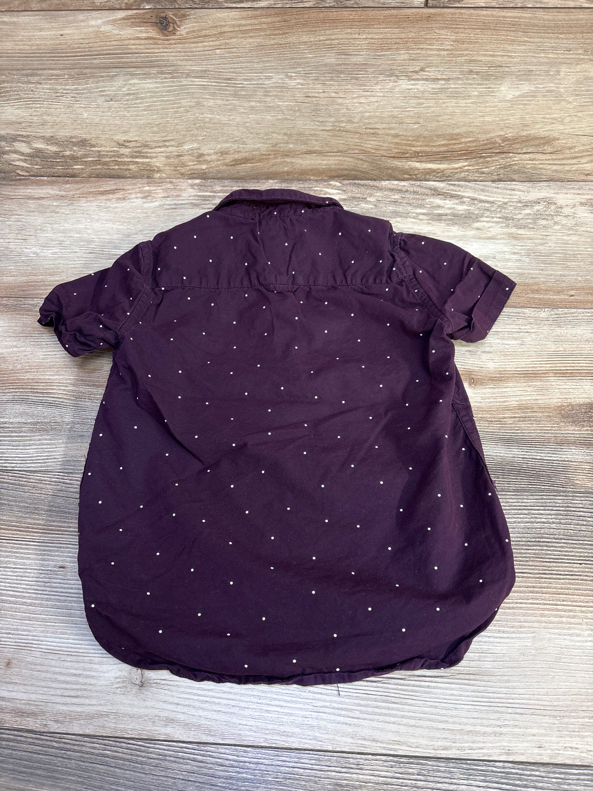 Cactus Boys Polka Dot Button Up Shirt Purple sz 5/6Y