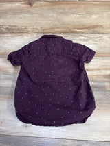Cactus Boys Polka Dot Button Up Shirt Purple sz 5/6Y