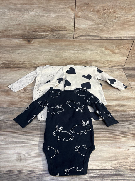 Carter's 3pk Long Sleeve Bodysuits Beige sz 6m - Me n Mommy To Be