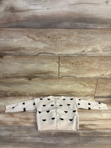 Shein Knit Heart Print Cardigan Beige sz 18-24m