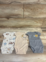 Carter's 3pk Bodysuits Tan sz Newborn