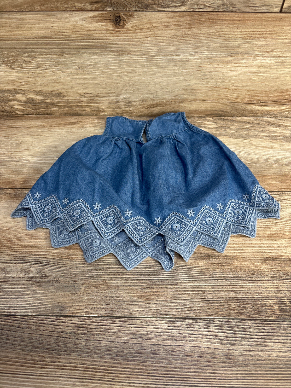 Oshkosh Chambray Embroidered Top Blue sz 3-6m