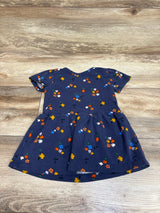Hanna Andersson Floral Peplum Dress Navy sz 12-18m