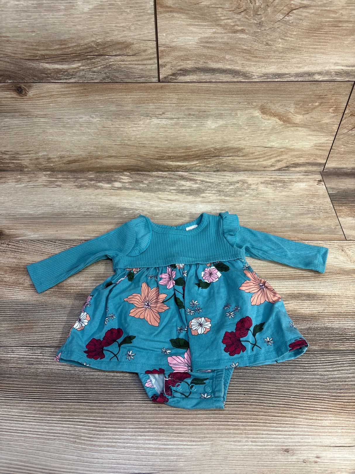 Carter's Floral Bodysuit Dress Blue sz Newborn - Me n Mommy To Be
