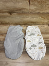 SwaddleMe 2pk Swaddle Wraps Grey sz 0-3m