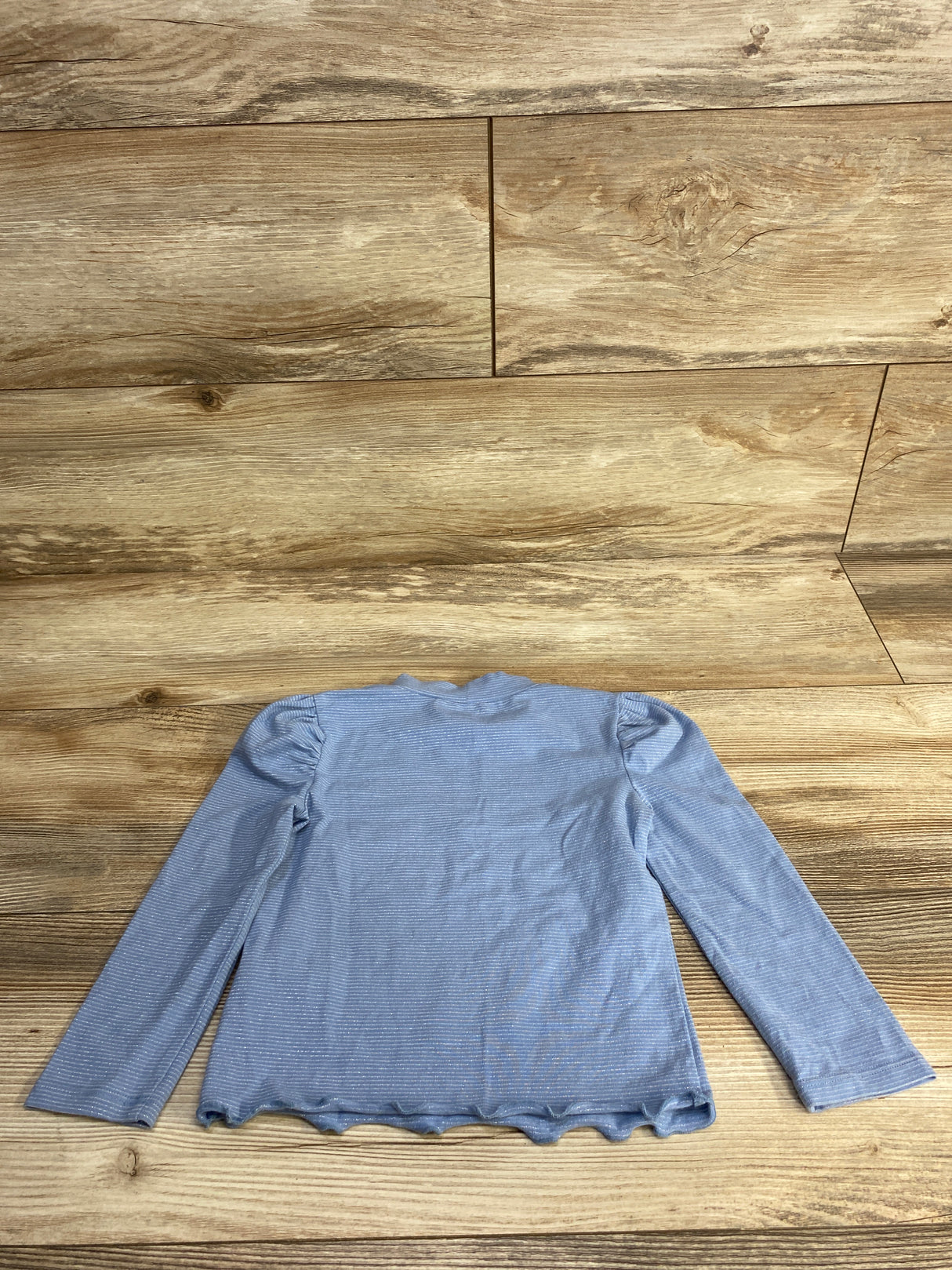OshKosh Shimmer Rib Mock Neck Shirt Blue sz 24m