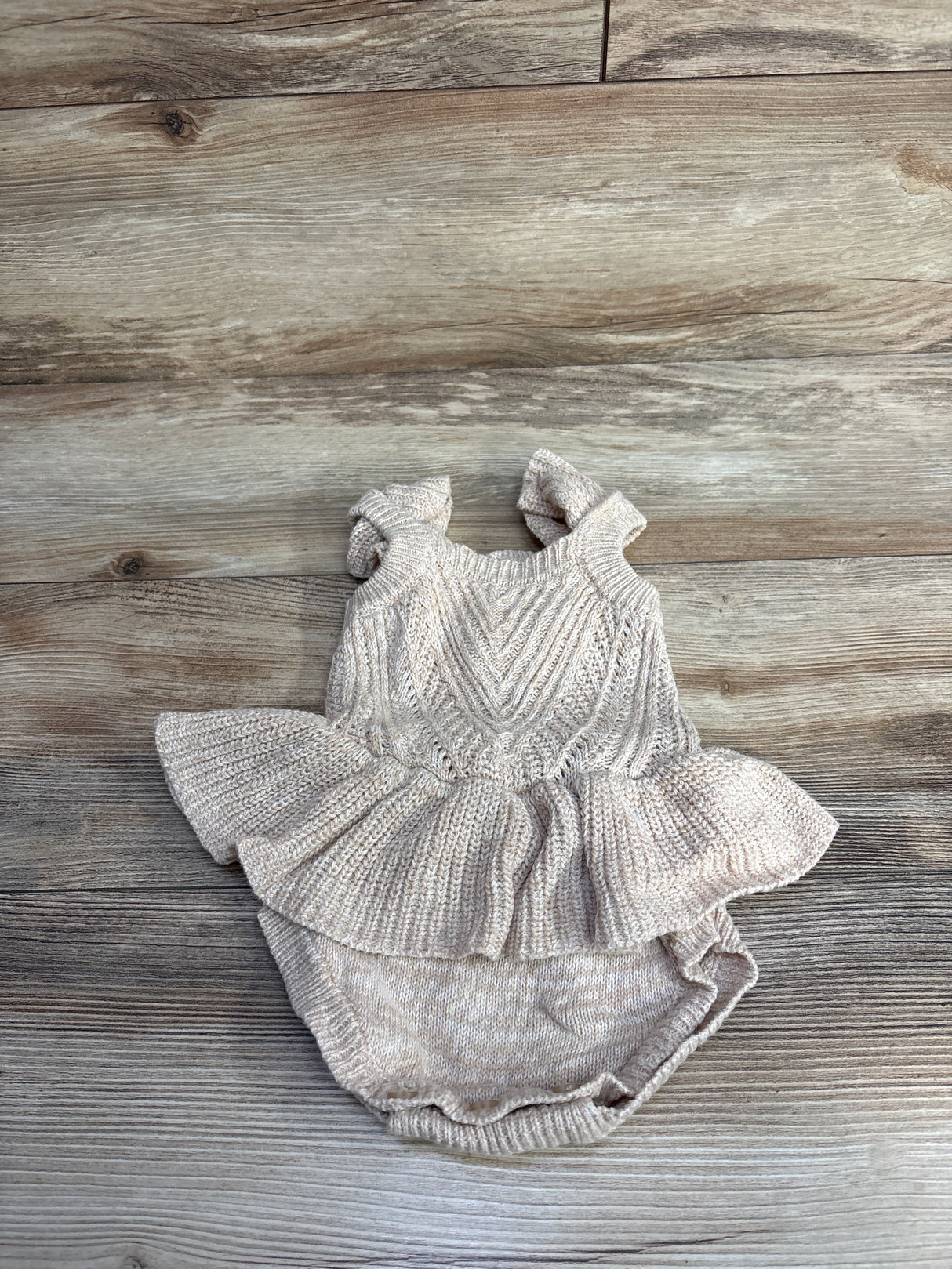 Nicole Miller Knit Bodysuit Dress Beige sz 0/3m