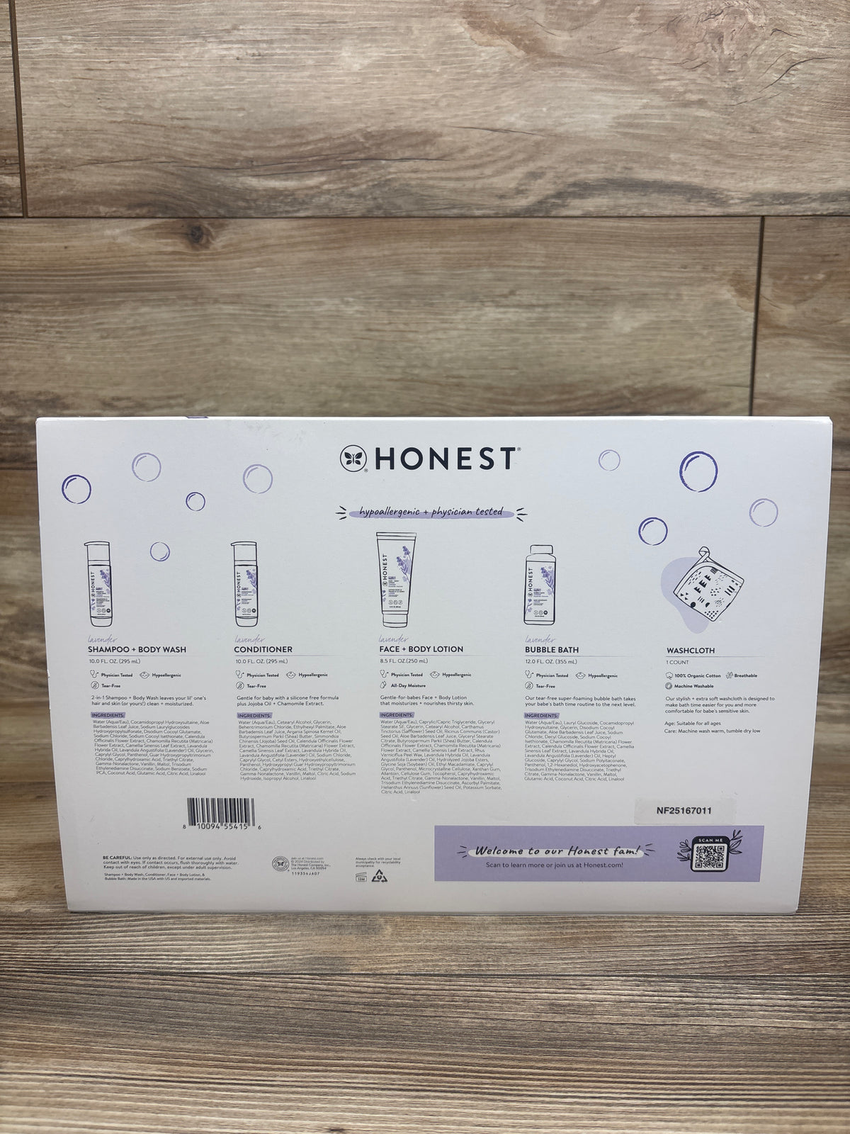NEW The Honest Company 5pc Bathtime Gift Set - Lavender
