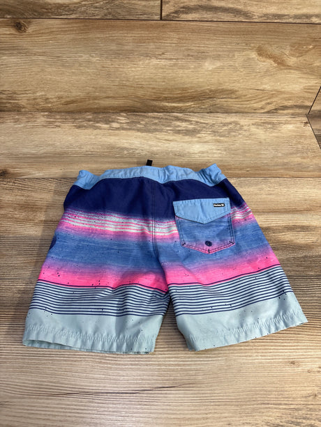 Hurley Striped Board Shorts Blue sz 4T - Me n Mommy To Be