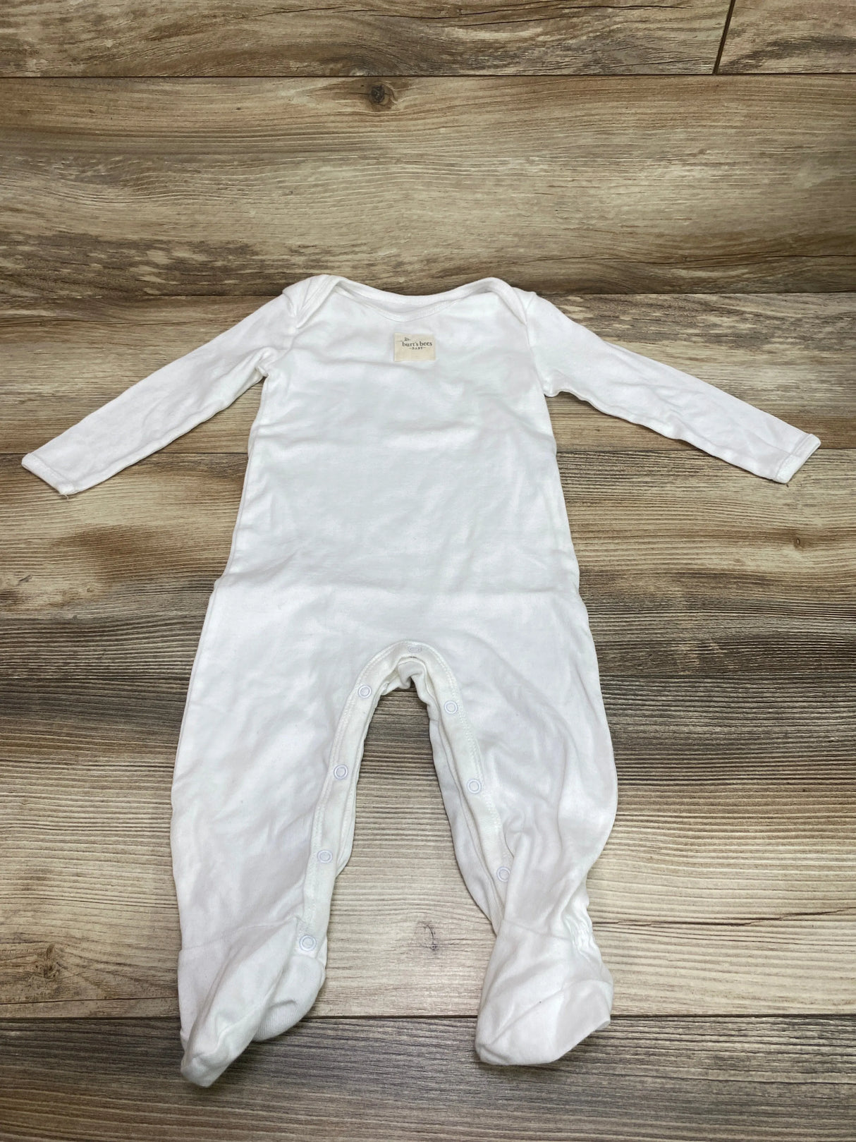 Burt's Bees Baby Organic Footed Coverall White sz 6-9m