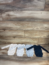 Carter's 4pk Long Sleeve Bodysuits Blue sz Newborn
