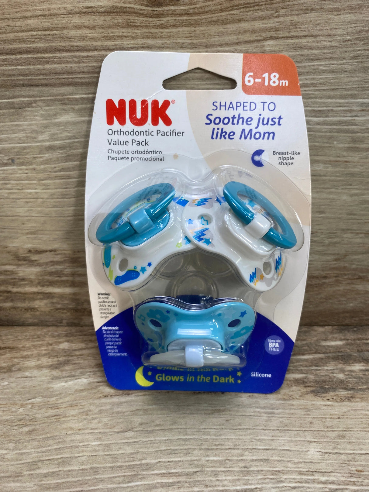 NEW NUK 3Pk Orthodontic Pacifiers 6-18m