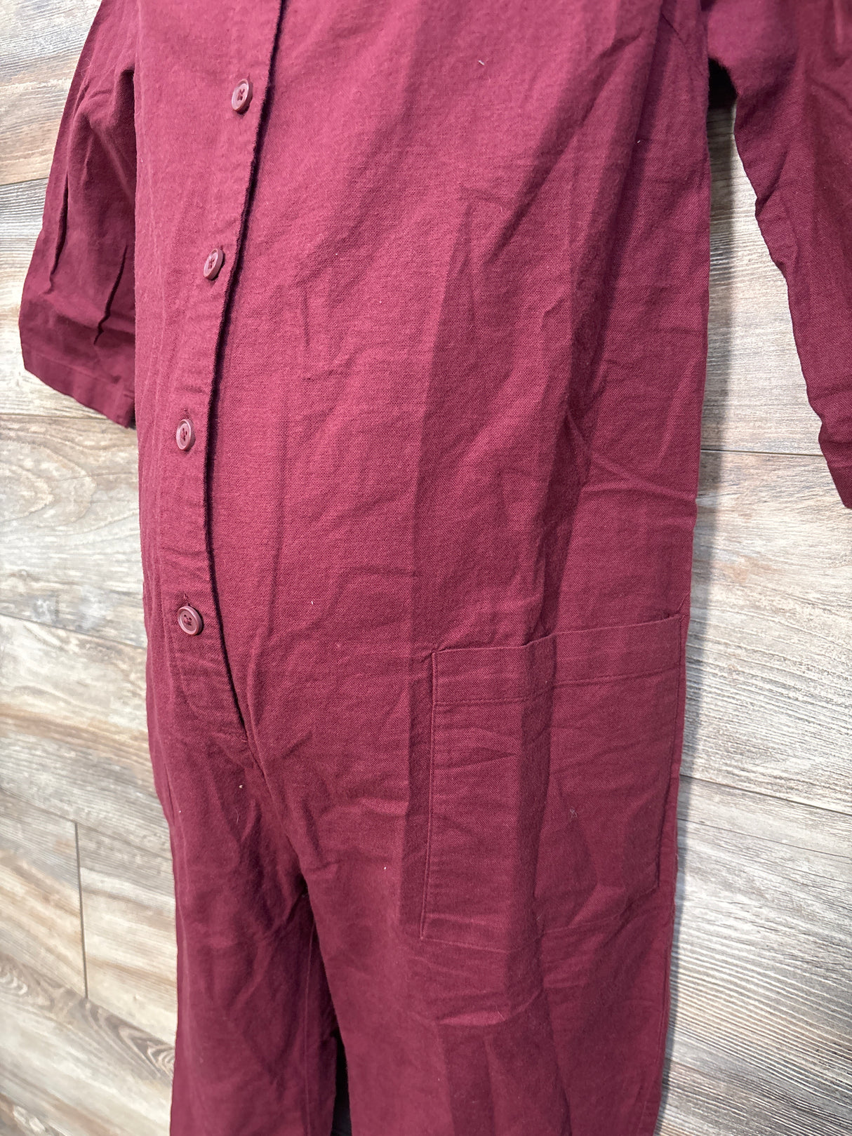 NEW The Nines By Hatch 3/4 Sleeve Button-Front Maternity Jumpsuit in Wine Red sz Small