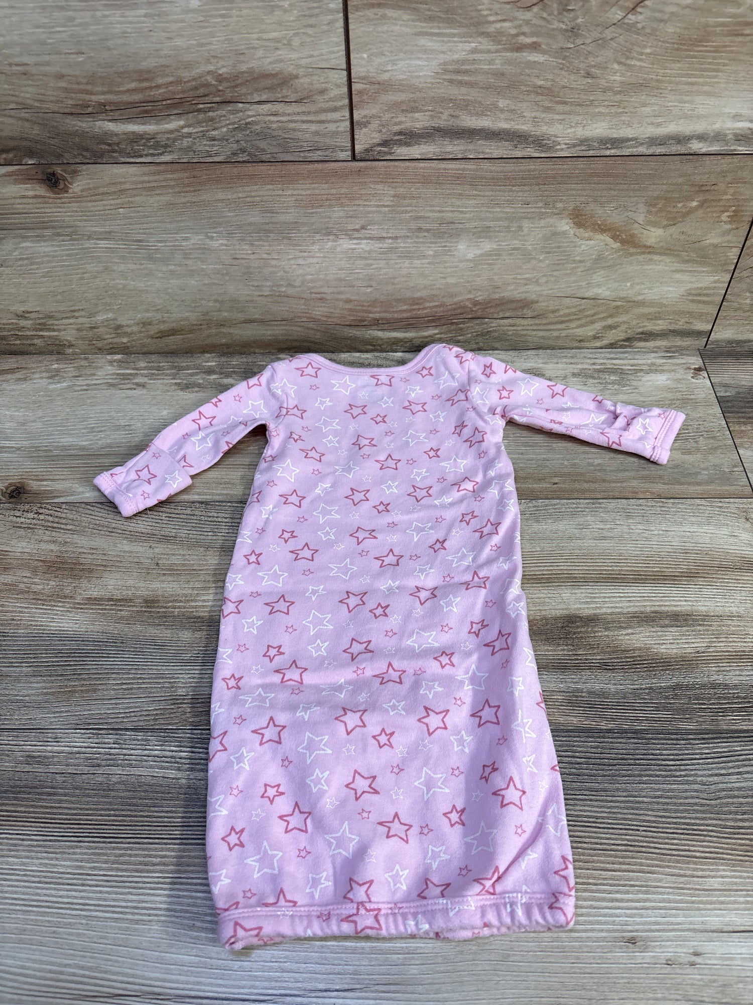 Luvable Friends Star Print Sleep Gown Pink sz Preemie/Newborn