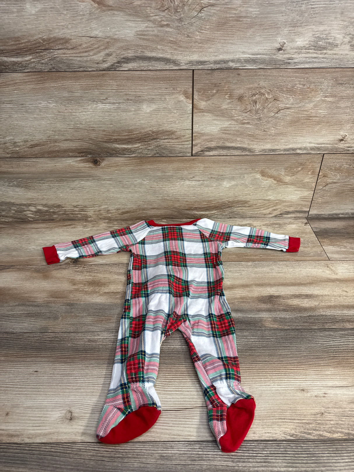 Wonderhop Plaid Sleeper White sz 3-6m