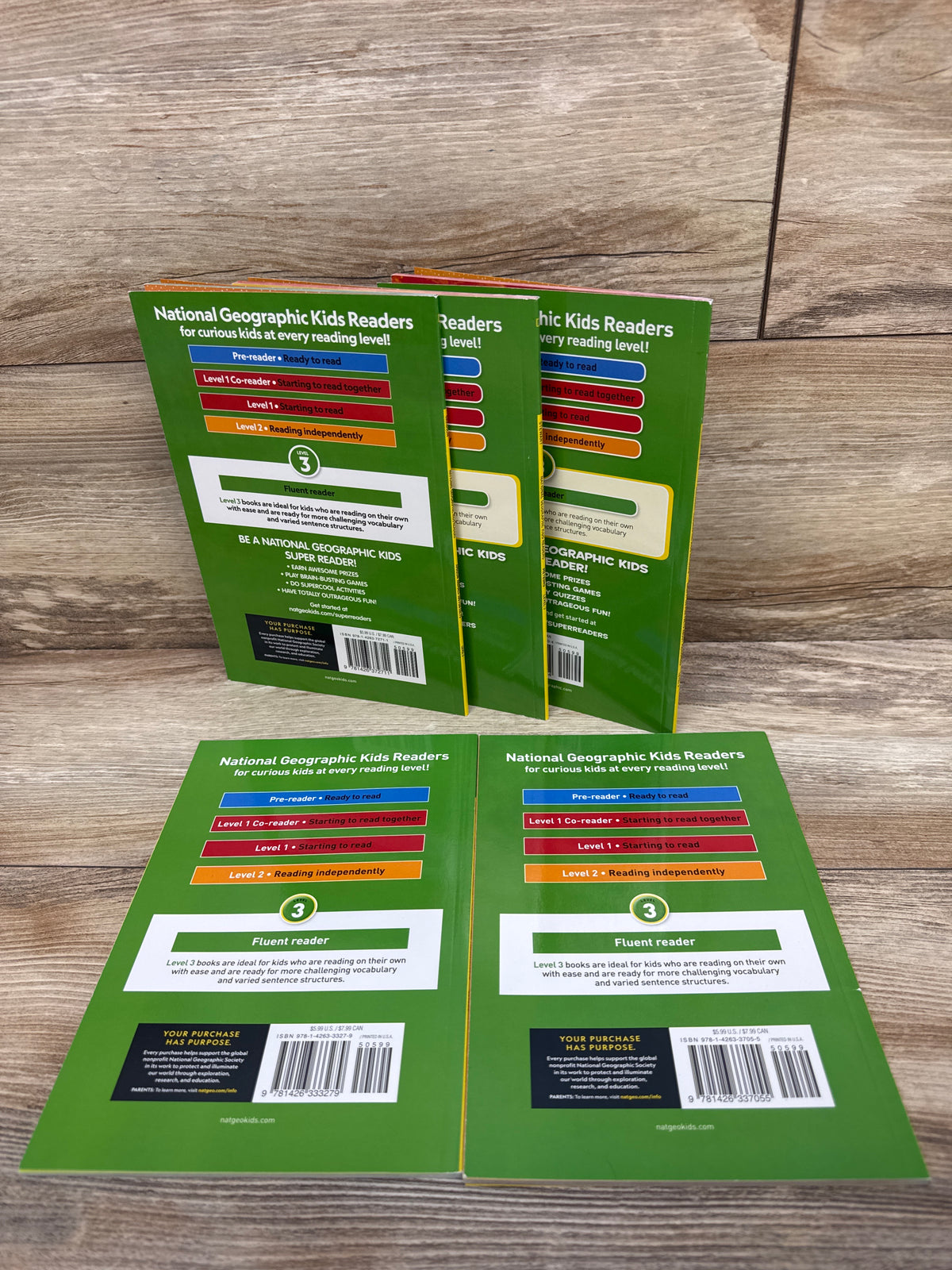 National Geographic Kids 5pk Level 3 Paperback Book Set