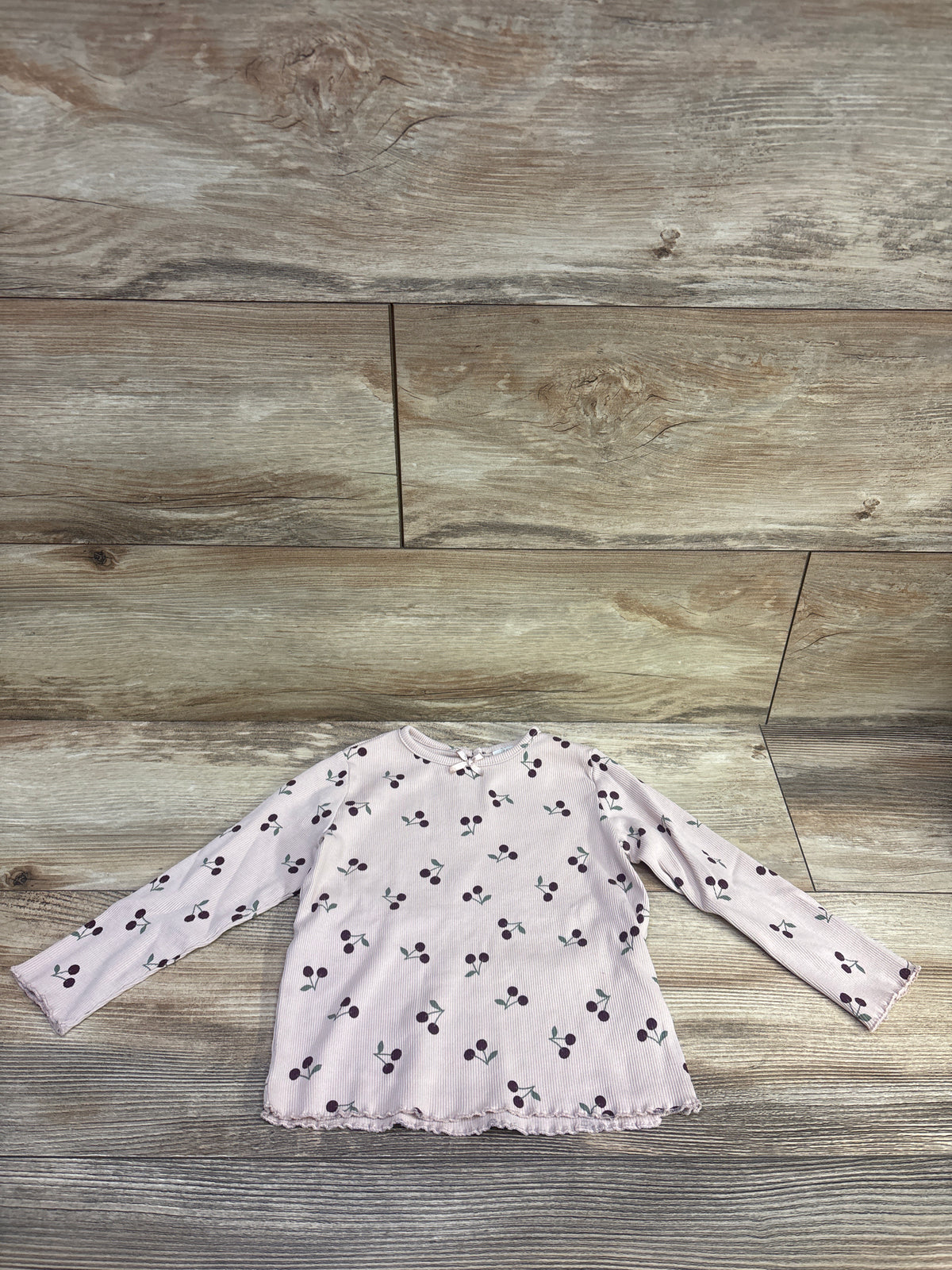 H&M Ribbed Long Sleeve Shirt Pink sz 18m