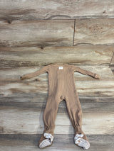 Burt's Bees Organic Waffle Knit Sleeper Tan sz 12m