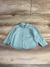 H&M Long Sleeve Button Up Shirt Green sz 4T