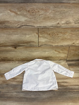 Bow Dream Button Up Dress Shirt White sz 12-18m