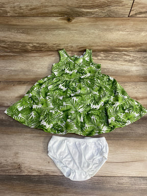 Janie and Jack Palm Everyday Dress & Bloomers Green sz 12-18m - Me n Mommy To Be