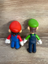 Super Mario Bros 5'' Mario & Luigi Action Figures 2pk
