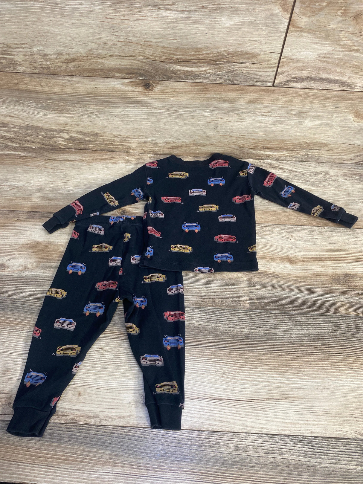Petit Lem 2pc Car Print Pajama Set Black sz 12m