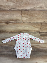NEW H&M Long Sleeve Heart Print Bodysuit White sz 9m
