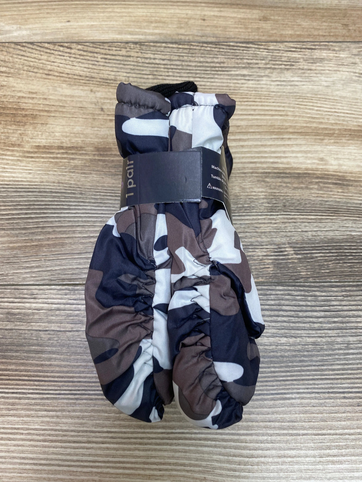 NEW ThermaWear Kid's Ski Grey Camo Mittens OSFM (1-3Y)