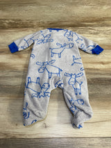 Carter's Moose Print Blanket Sleeper Grey sz 3m - Me n Mommy To Be