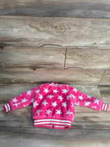 Design History Star Faux Fur Bomber Pink sz 2T