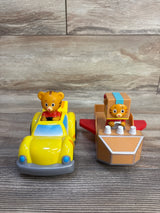 Daniel Tiger's Neighborhood Toy Vehicles Set - Pull Back & Go Cars 2pk