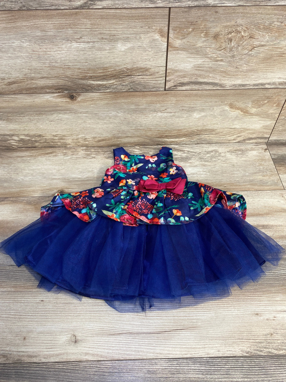 NEW Nannette Baby Floral Dress Navy sz 12m
