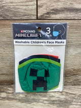 NEW Mojang Minecraft 3pk Reusable Kids' Face Masks OSFM