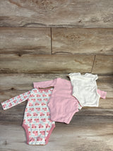 The Peanutshell 3pk Long Sleeve Bodysuits Pink sz 0-3m