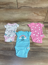 Gerber 3pk Bodysuits Pink sz Preemie
