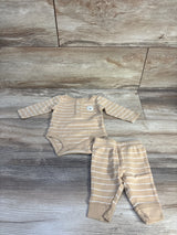 Carter's 2pc Bodysuit & Pants Set Tan sz Newborn