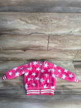 Design History Star Faux Fur Bomber Pink sz 2T