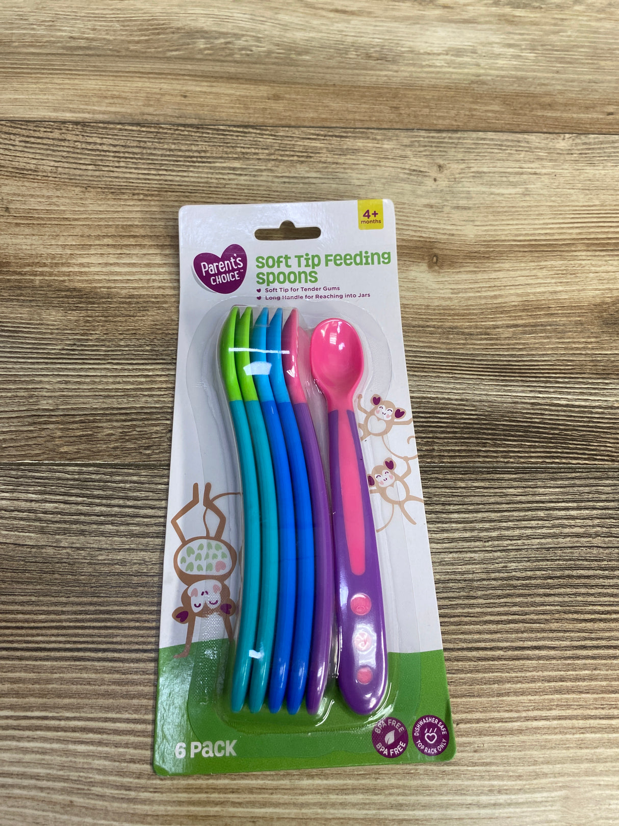 NEW Parent's Choice Soft Tip Feeding Spoons 6pk