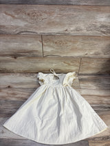 Ugitopi Flutter Sleeve Dress Ivory sz 5T