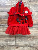 NEW Disney Baby 3pc Velour Sweatshirt Dress Set Red sz 12m