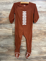 Children's Place Football Blanket Sleeper Brown sz 2T