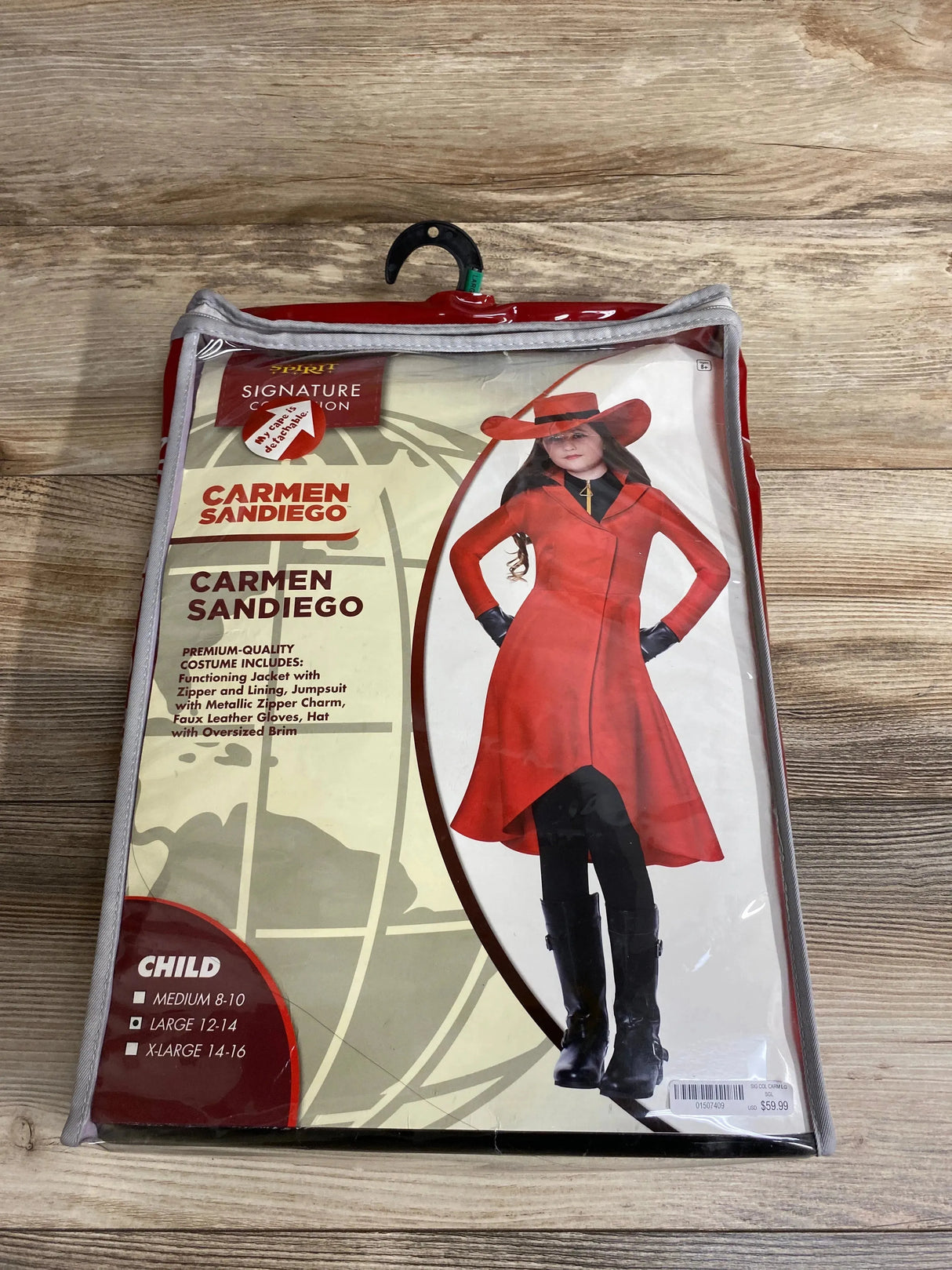 Spirit Carmen Sandiego Costume sz 12-14