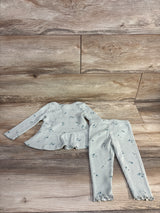 Cat & Jack 2pc Star Print Ribbed Peplum Top & Bottoms Mint sz 12m