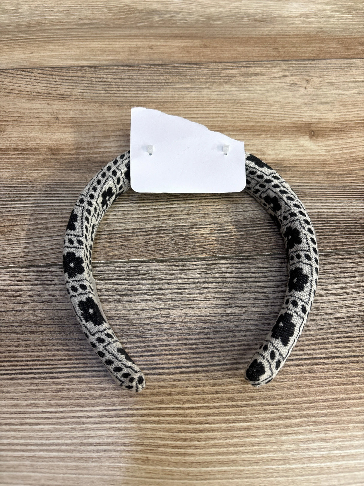 NWOT Tahari Headband, Floral Black/White