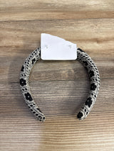 NWOT Tahari Headband, Floral Black/White