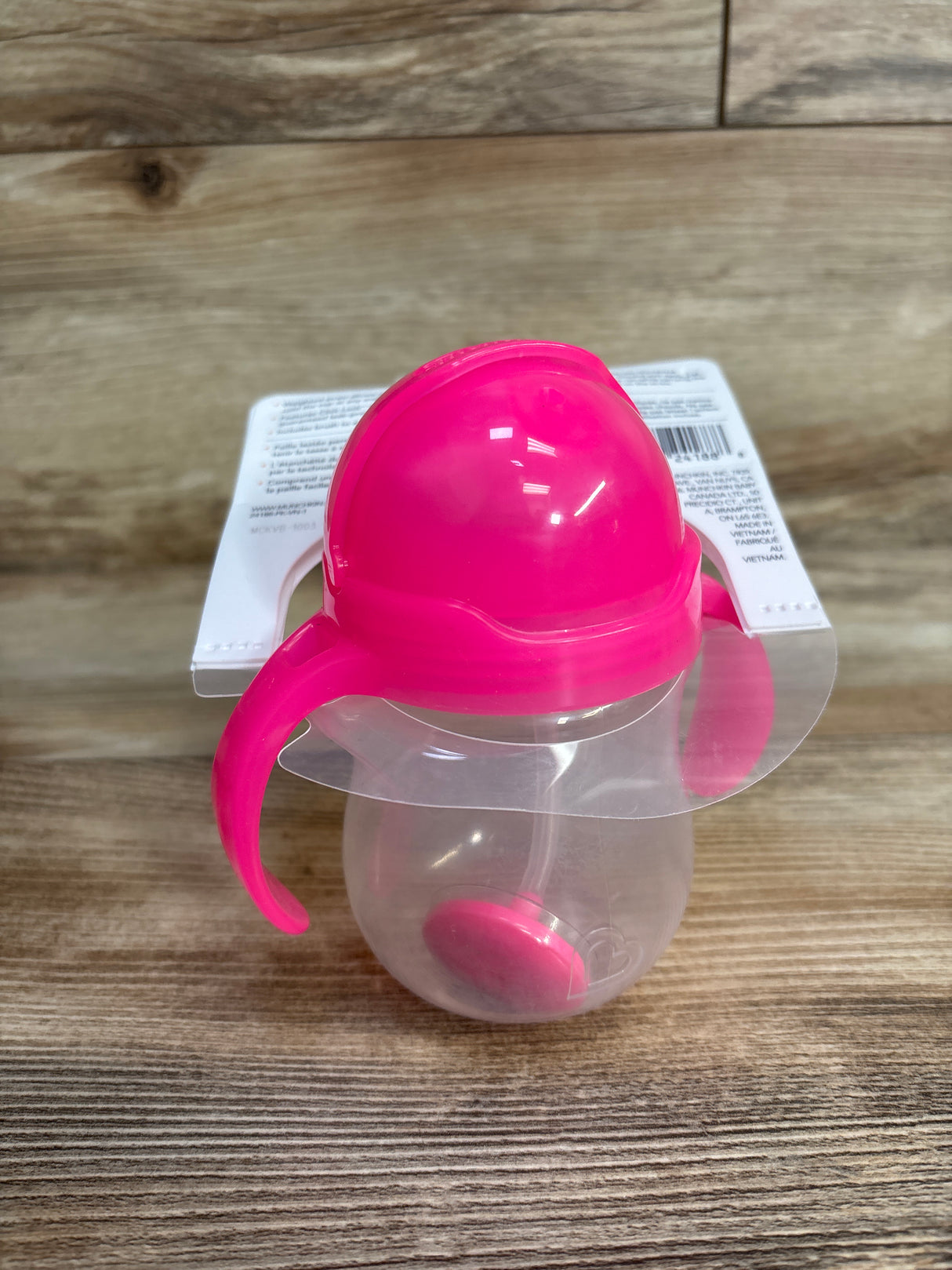 NEW Munchkin Any Angle Weighted Straw Cup Pink 7oz