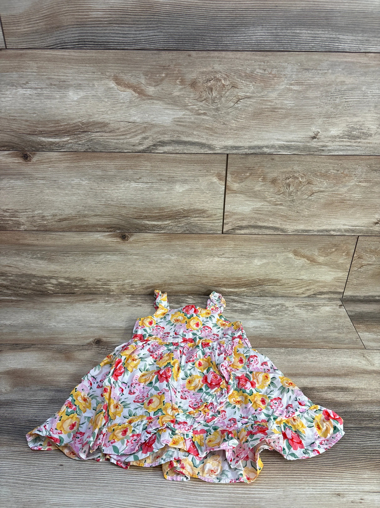 Blueberi Boulevard Sleeveless Floral Dress White sz 2T